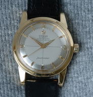 Omega 18k Seamaster bumper with pie pan dial